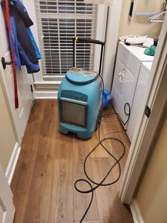 Commercial dehumidifier deployed for Flood Damage Cleanup in Fussels Corner